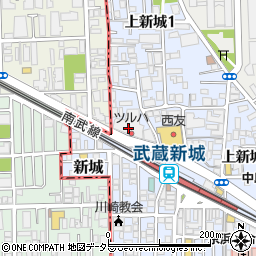 アドヴァンススクエア武蔵新城周辺の地図
