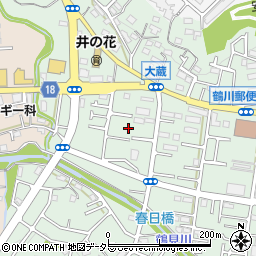 東京都町田市大蔵町523-8周辺の地図