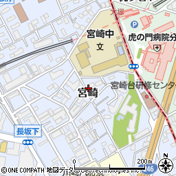 神奈川県川崎市宮前区宮崎134周辺の地図