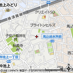 東京都大田区仲池上1丁目7周辺の地図