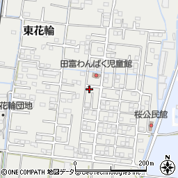 山梨県中央市東花輪1351-61周辺の地図