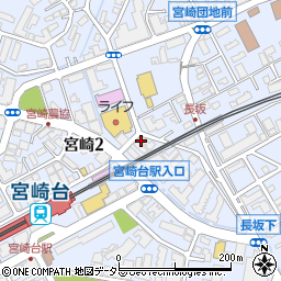 満点道場宮崎台校周辺の地図