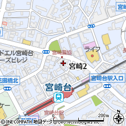 臨海セミナー　宮崎台校周辺の地図