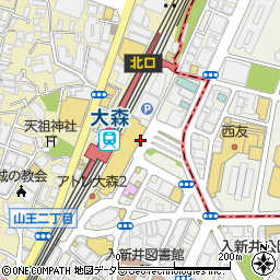 日本一　東急大森店周辺の地図