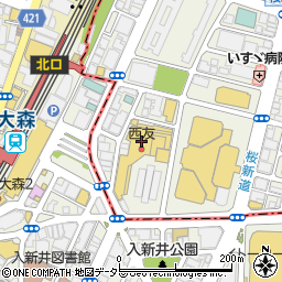 西友大森店周辺の地図
