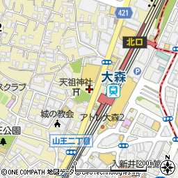 すき家大森駅西口店周辺の地図