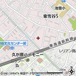 東京都大田区東雪谷5丁目37周辺の地図