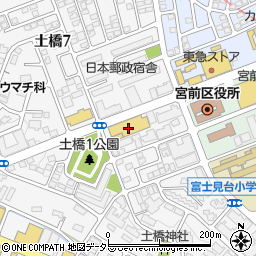 いなげや川崎土橋店周辺の地図