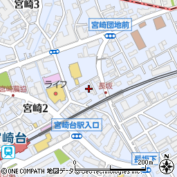 ヒルトップ宮崎台周辺の地図