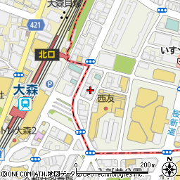芝信用金庫大森駅前支店周辺の地図