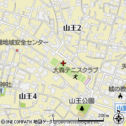 東京都大田区山王周辺の地図