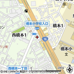 神奈川県相模原市緑区西橋本1丁目22周辺の地図