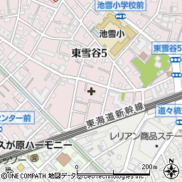 東京都大田区東雪谷5丁目38周辺の地図