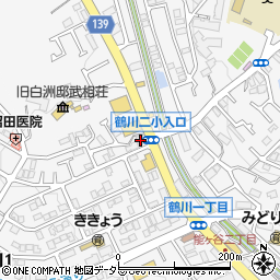 町田鶴川一郵便局周辺の地図