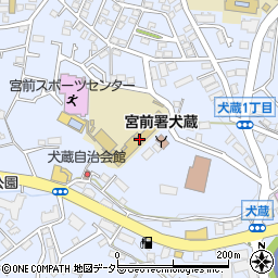 川崎市立犬蔵中学校周辺の地図