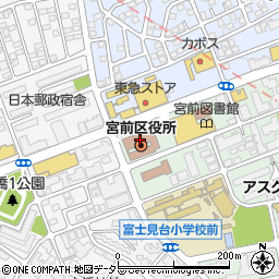 神奈川県川崎市宮前区周辺の地図
