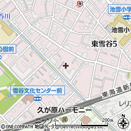 東京都大田区東雪谷5丁目36周辺の地図