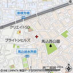 東京都大田区西馬込2丁目13周辺の地図