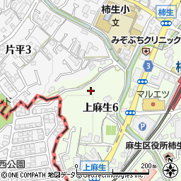 神奈川県川崎市麻生区上麻生6丁目2周辺の地図