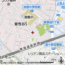 東京都大田区東雪谷5丁目13周辺の地図