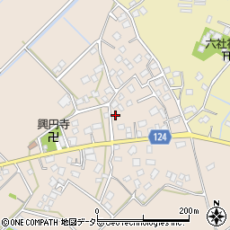 千葉県山武市下横地周辺の地図