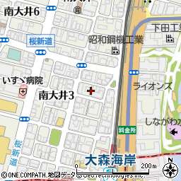 東京都品川区南大井3丁目19周辺の地図