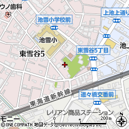 東京都大田区東雪谷5丁目12周辺の地図