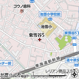 東京都大田区東雪谷5丁目14周辺の地図