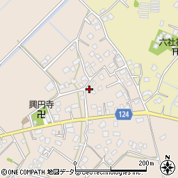 千葉県山武市下横地876周辺の地図