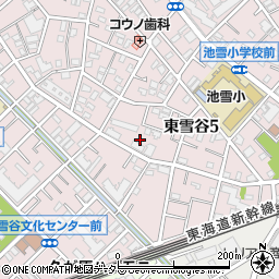 東京都大田区東雪谷5丁目35周辺の地図