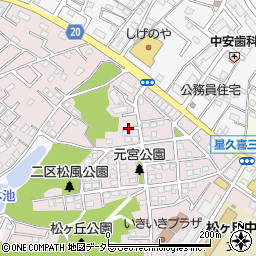 松ヶ丘町団地　別敷地駐車場周辺の地図