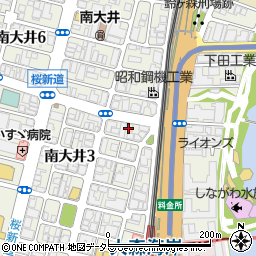 東京都品川区南大井3丁目15周辺の地図