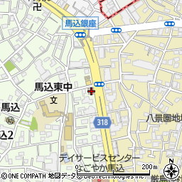 大田南馬込二郵便局 ＡＴＭ周辺の地図