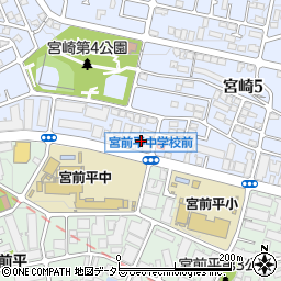 クリーニングシャルム宮崎台店周辺の地図