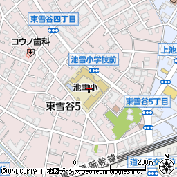 東京都大田区東雪谷5丁目7周辺の地図