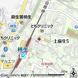 麻生警察署柿生交番周辺の地図