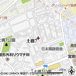 神奈川県川崎市宮前区土橋7丁目周辺の地図