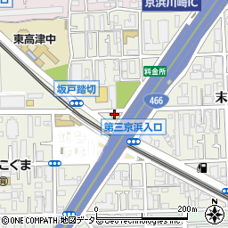 ファミリーマート川崎第三京浜入口店周辺の地図