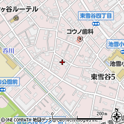 東京都大田区東雪谷5丁目20周辺の地図