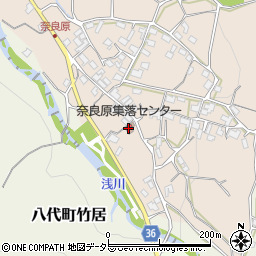 奈良原集落センター周辺の地図