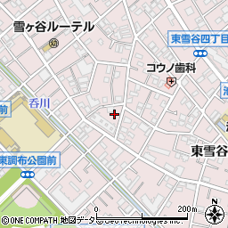 東京都大田区東雪谷5丁目21周辺の地図