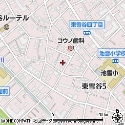 東京都大田区東雪谷5丁目19周辺の地図
