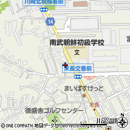 セブンイレブン川崎末長店周辺の地図