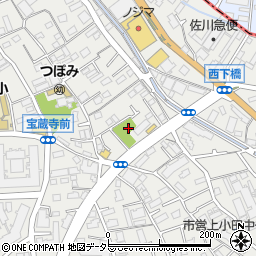 上小田中北公園周辺の地図