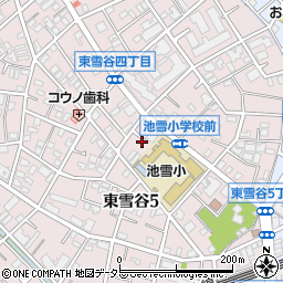 東京都大田区東雪谷5丁目6周辺の地図