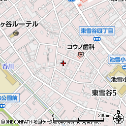 東京都大田区東雪谷5丁目23周辺の地図