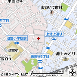東京都大田区東雪谷4丁目24周辺の地図