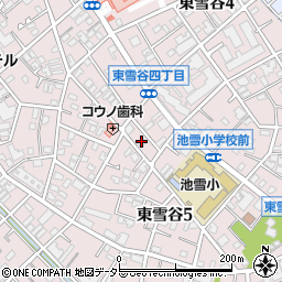 東京都大田区東雪谷5丁目4周辺の地図