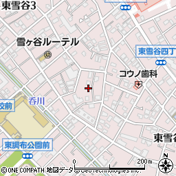 東京都大田区東雪谷5丁目22周辺の地図
