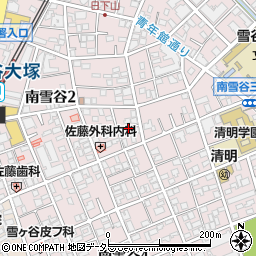 東京都大田区南雪谷2丁目8周辺の地図